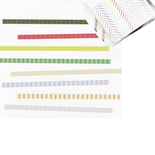 LLINthy 8Rolls Dot Gestreiftes Dekoratives Band 3mmx5m Scrapbooking Dekoration Kleber Streifen Für Journal Planer Notebook Wraping Creative Planer Decoration Tape von LLINthy