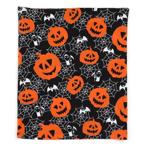 LLINthy Dehnbarer Kürbis-Partystuhl, Skelett-Stuhlschoner für Halloween, Feste, Feiern von LLINthy