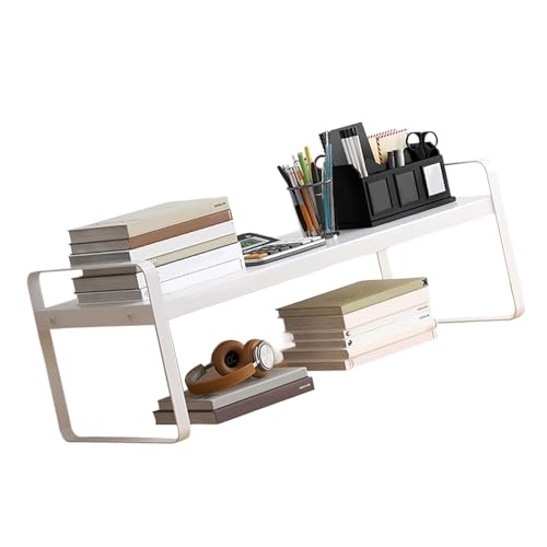 LLINthy Desktop Organizer Stapelbare Desktop Bücherregal Metall Display Rack Für Küchenbüro Organizer Lagerregal Home Office Dekoration von LLINthy