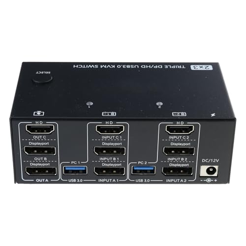 LLINthy Doppelmonitore 8K HDTV Switcher 8K@60Hz 4K@60Hz Hochauflösende HDTV USB3.0 Hubs Für Keyboard Mausdrucker von LLINthy