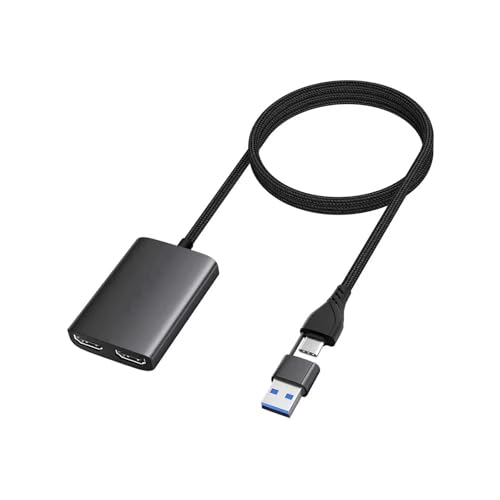 LLINthy Double Monitor HDTV Kompatibler Extender USB Typ C Bis 2 HDTV Kompatible Mit Der Unterstützung Von 4K1080p Auflösung Mit Der Anbietung Von HDTV. von LLINthy