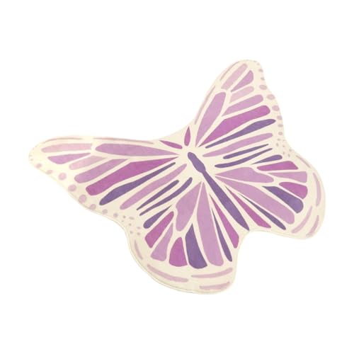 LLINthy Einfache spezielle Form Schmetterling Imitation Kaschmir Teppich Schlafzimmer Nachttisch Decke Garderobe Bodenmatten rutschfeste Decke von LLINthy