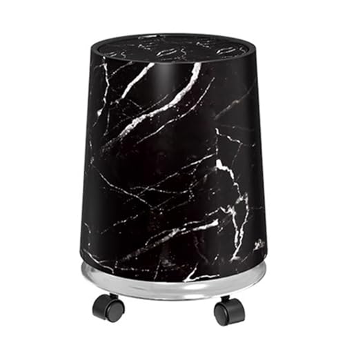 LLINthy Elegant Marmor Strukturierte Doppelschichtabfall Mülleimer 2.1Gallon Badezimmer Büro Küchenmüll Kann Abnehmbarer Innerer Eimer Müll Können von LLINthy