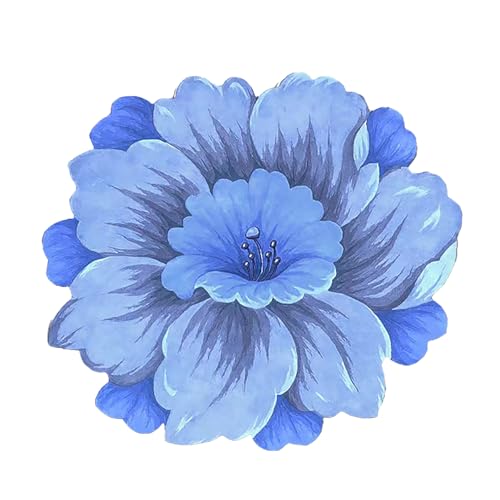 LLINthy Elegante Blumenmuster Matte 80x80 cm Bodenteppich Weicher Und Sicherer Polyester Fläche Teppich Für Innenräume. von LLINthy