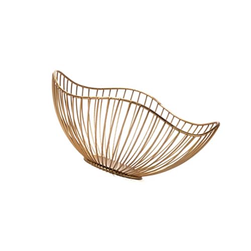 LLINthy Elegante Metalldrahtfruchtkorb Snacks Brotstablett Dekorative Mittelstücke Für Esstisch Oder Wohnzimmer Eisenfruchtkorb von LLINthy