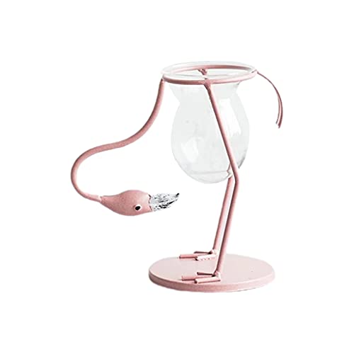 LLINthy Flamingo Formglas Taletop Pflanze Onsai Vase Metall Blumentopf Hausverorgung Onsai Vase von LLINthy