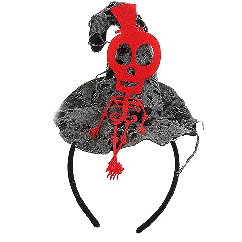 LLINthy Halloween Zerrissener Hexenhut Kopfschmuck Stirnband Spiders Skelett Nicht Schlupf Haken Haare Haarstyling Tool LLINthy Halloween Zerrissener Hexenhut Kopfschmuck Stirnband Spiders Skelett Nicht Schlupf Haken Haare Haarstyling Tool von LLINthy