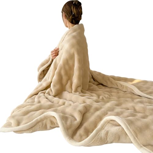 LLINthy Kuschelige Plushie Plüschmikrofaserbettbewegung In Farbiger Couch Für Klimaanlagen Und Reisen Weiche Wurfdecke von LLINthy