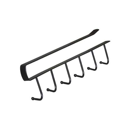 LLINthy Mode Küchenschrank Organisatoren Mit 6 Haken Tragbarem Accessoire Für Kaffeetassen Und Becherhalter Wandregal Kaffeetasse von LLINthy