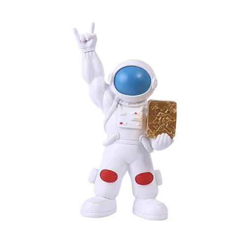 LLINthy Muskelarm Fortunes Astronaut Astronaut Figurharze Ornament Für Home Office Desktop Dekoration Verbesserung Wohlstandsharze Astronaut Modell von LLINthy