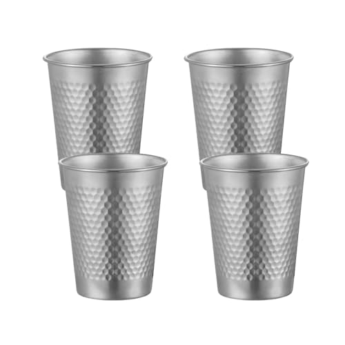 LLINthy Packung Mit 4 Trinkbechern Edelstahl Kinderbecher Robuste Metalltrinkgläser Für Camping Und Tägliche Verwendung Stapelbarer Metallbecher LLINthy Packung Mit 4 Trinkbechern Edelstahl Kinderbecher Robuste Metalltrinkgläser Für Camping Und Tägliche Verwendung Stapelbarer Metallbecher von LLINthy