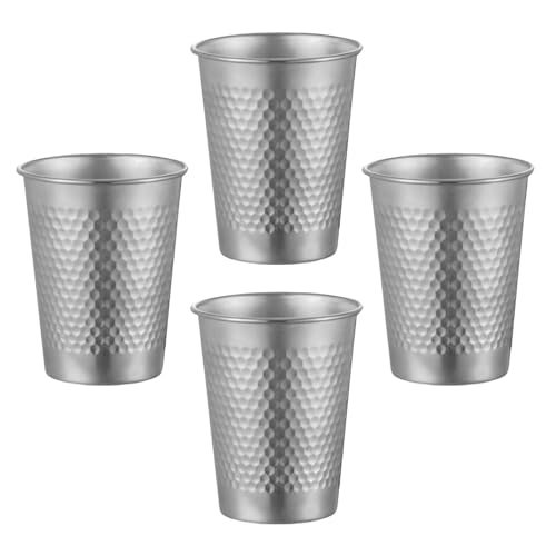 LLINthy Packung Mit 4 Trinkbechern Edelstahl Kinderbecher Robuste Metalltrinkgläser Für Camping Und Tägliche Verwendung Stapelbarer Metallbecher LLINthy Packung Mit 4 Trinkbechern Edelstahl Kinderbecher Robuste Metalltrinkgläser Für Camping Und Tägliche Verwendung Stapelbarer Metallbecher von LLINthy
