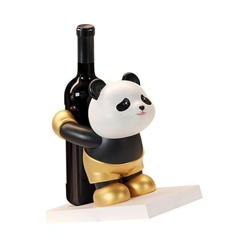 LLINthy Panda-Weinflaschenhalter, Panda-Weinregal, verleiht Ihrem Wohnzimmer oder Büro künstlerische Note von LLINthy