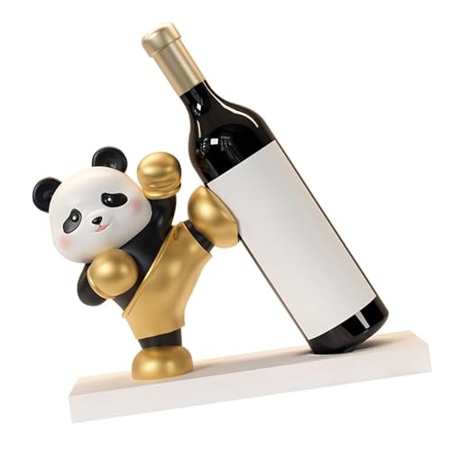 LLINthy Panda-Weinflaschenhalter, Panda-Weinregal, verleiht Ihrem Wohnzimmer oder Büro künstlerische Note von LLINthy