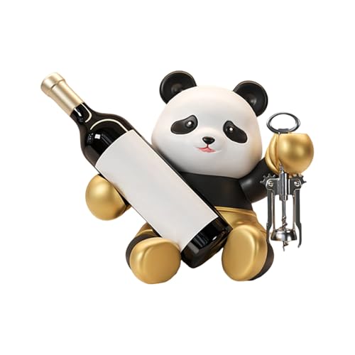 LLINthy Panda-Weinflaschenhalter, Panda-Weinregal, verleiht Ihrem Wohnzimmer oder Büro künstlerische Note von LLINthy