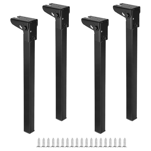 LLINthy Robuste Ersatz-Möbelbeine, Tischbeine, faltbar, 20 cm/25 cm/30 cm/35 cm, Laptoptisch mit Befestigungsschraube, 4 Stück von LLINthy