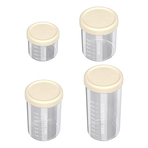 LLINthy Set Von 4 Schauen Durch Trockenwaren Behälter Und Leckdichtung Dichtungen Küchenschrank Raumsparungslösung Küchenorganisation Behälter Container von LLINthy