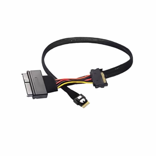 LLINthy Slimline SFF-8654 4i Männlich Zu SFF8639 Kabel Mit 15 Pin SATAs Strom Zum Anschließen Von U2U3 HDDS Laufwerken von LLINthy