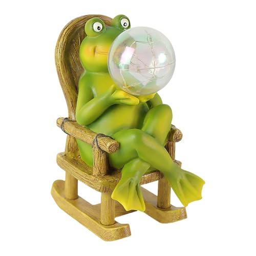LLINthy Wetterwiderstand Solarfrösche Modellstatue Figur Mit Sonnenbeleuchtung Für Garten Und Garten Terrassen Mit Dekoration Solar Power Gartenlicht LLINthy Wetterwiderstand Solarfrösche Modellstatue Figur Mit Sonnenbeleuchtung Für Garten Und Garten Terrassen Mit Dekoration Solar Power Gartenlicht von LLINthy