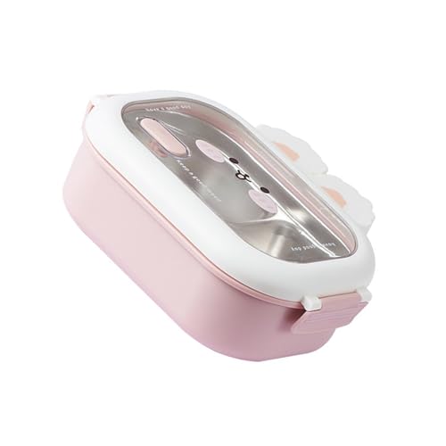 Lunchbox Mit Schönen Kaninchen Designs Benutzerfreundliche Kaninchen Edelstahl Mittagessen Organisatoren Spill Proof Food Storage Inhaber von LLINthy