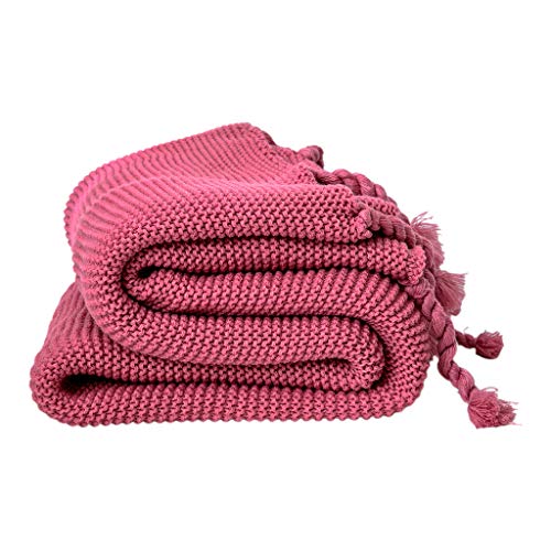 Nordic Strick Wurfdecke Feste Farbe Geflochtene Fransenquasten Weich Warm Nordic Strick Wurfdecke Feste Farbe Geflochtene Fransenquasten Weich Warm von LLINthy