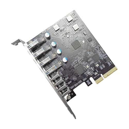 LLINthy PCIe Zu 4 USB 3.2- Und 4 Typ C Portweiterungskarte ASM1142 Steuerung 10 Gbit/S Benötigen Kein Treiber Für Desktop Computer LLINthy PCIe Zu 4 USB 3.2- Und 4 Typ C Portweiterungskarte ASM1142 Steuerung 10 Gbit/S Benötigen Kein Treiber Für Desktop Computer von LLINthy