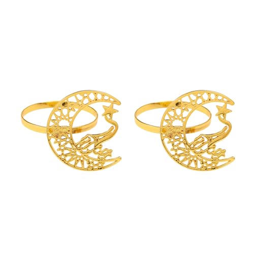 Packung Mit 2 Vielseitigen Serviettenringen Hohl Aus Mond Und Weihnachtsding Serviettenhalter Eleganter Tisch Schmuck Für Bankett von LLINthy