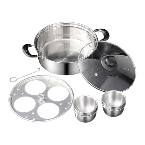Professionelle Dampfgarer Kochgeschirr 2 Schichten Edelstahl Töpfe Funktionales Kochgeschirr Dampfgarer Töpfe mit Einsatz und Glas von LLINthy