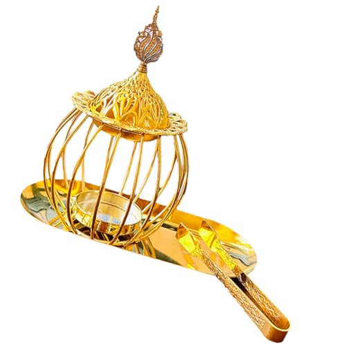 Raubbrenner Für Meditationen Und Zuhause Dekore Metall Bakhoor Censers Teelight Kerzenhalter Mit Tablett Und Zange Set Raubzange von LLINthy