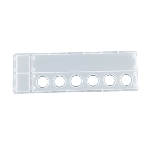 Runde Schussglas Silikonform 6-Kavitationshalterung Harz Epoxidguss Schimmel Silikon Aufbewahrungsbox Schimmelfahrzeugherstellung Home Kerzenhalter Harzform Silikon von LLINthy