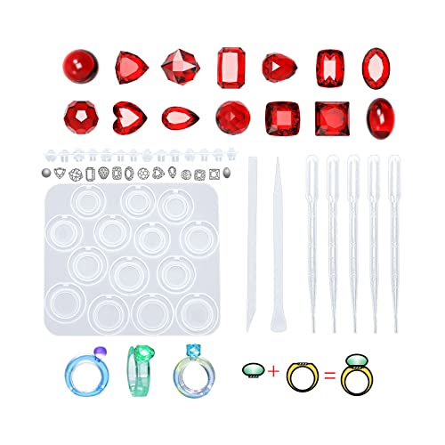Silikonring Edelsteinform Mit Löffelförmigem Rührstab Messer Rührstangen Tropfen Frucht Geschnittener Weicher Ton Für Schmuck Making Butterfly Pailletten Für Handwerk von LLINthy