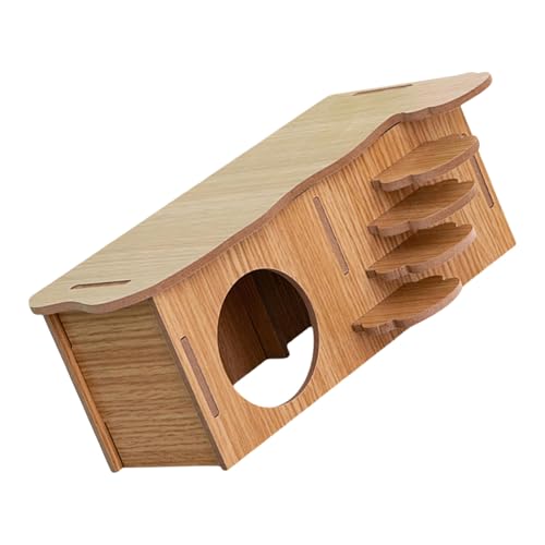 Syrer Hamster Klettern Leiter Holz Leiter Haus Kleine Verstecke Käfig Spielhaus Kauspielzeug Für Hamster von LLINthy