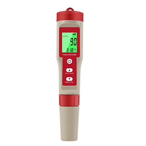 Wasserzähler 4 in 1 Hintergrundbeleuchtung Digital Monitor Detecter EC Temperatur Tester für Trinkwasser Aquarien von LLINthy
