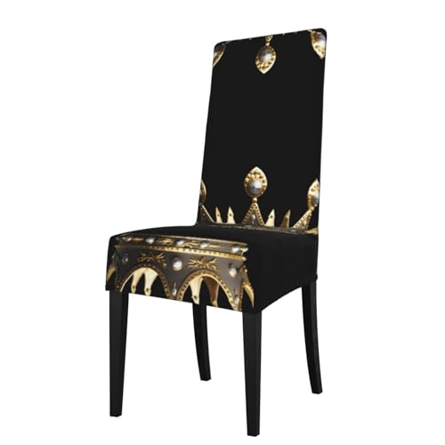 LLKGOT Die King's Crown Restaurant-Stuhlhussen sind abnehmbar, super elastisch und waschbar, geeignet für Küchen von LLKGOT