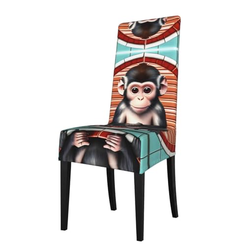 LLKGOT Die Stille Monkey Restaurant-Stuhlhussen sind abnehmbar, super elastisch und waschbar, geeignet für Küchen LLKGOT Die Stille Monkey Restaurant-Stuhlhussen sind abnehmbar, super elastisch und waschbar, geeignet für Küchen von LLKGOT