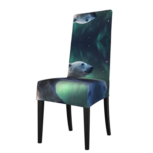 LLKGOT Die Stuhlhussen mit Eisbär im Schnee sind abnehmbar, super elastisch und waschbar, geeignet für Küchen LLKGOT Die Stuhlhussen mit Eisbär im Schnee sind abnehmbar, super elastisch und waschbar, geeignet für Küchen von LLKGOT