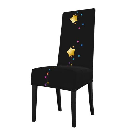 LLKGOT Die Stuhlhussen mit fünfzackigen Sternen und farbigen Sternen sind abnehmbar, super elastisch und waschbar, geeignet für Küchen LLKGOT Die Stuhlhussen mit fünfzackigen Sternen und farbigen Sternen sind abnehmbar, super elastisch und waschbar, geeignet für Küchen von LLKGOT