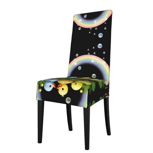 LLKGOT Die Stuhlhussen mit kleinen gelben Enten spielen mit Luftblasen sind abnehmbar, super elastisch und waschbar, geeignet für Küchen LLKGOT Die Stuhlhussen mit kleinen gelben Enten spielen mit Luftblasen sind abnehmbar, super elastisch und waschbar, geeignet für Küchen von LLKGOT