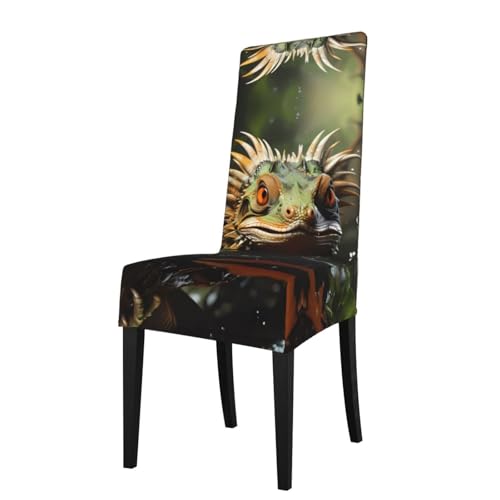 LLKGOT Die Stuhlhussen mit stacheligen Eidechsen sind abnehmbar, super elastisch und waschbar, geeignet für Küchen LLKGOT Die Stuhlhussen mit stacheligen Eidechsen sind abnehmbar, super elastisch und waschbar, geeignet für Küchen von LLKGOT