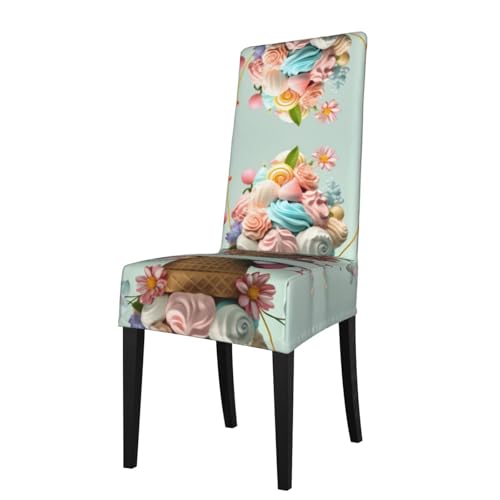 LLKGOT Die Stuhlhussen von Nice Ice Cream sind abnehmbar, super elastisch und waschbar, geeignet für Küchen LLKGOT Die Stuhlhussen von Nice Ice Cream sind abnehmbar, super elastisch und waschbar, geeignet für Küchen von LLKGOT