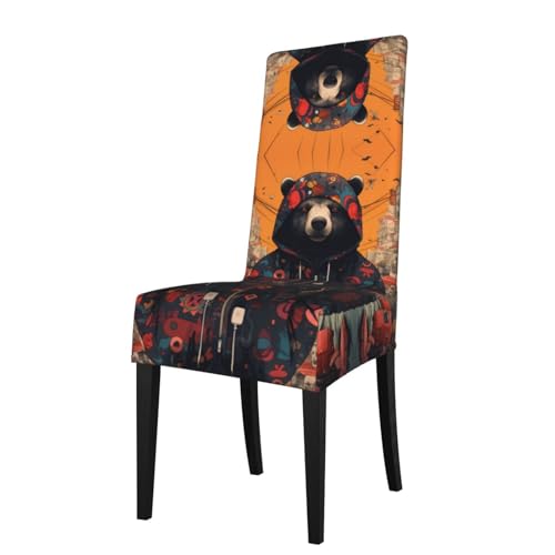 LLKGOT Die modischen Stuhlhussen mit Bärenbild sind abnehmbar, super elastisch und waschbar, geeignet für Küchen LLKGOT Die modischen Stuhlhussen mit Bärenbild sind abnehmbar, super elastisch und waschbar, geeignet für Küchen von LLKGOT