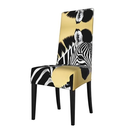 LLKGOT Die schwarz-weißen Stuhlhussen mit Zebrabild sind abnehmbar, super elastisch und waschbar, geeignet für Küchen LLKGOT Die schwarz-weißen Stuhlhussen mit Zebrabild sind abnehmbar, super elastisch und waschbar, geeignet für Küchen von LLKGOT