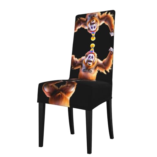 LLKGOT Gorilla Performing Picture Restaurant-Stuhlhussen sind abnehmbar, super elastisch und waschbar, geeignet für Küchen LLKGOT Gorilla Performing Picture Restaurant-Stuhlhussen sind abnehmbar, super elastisch und waschbar, geeignet für Küchen von LLKGOT