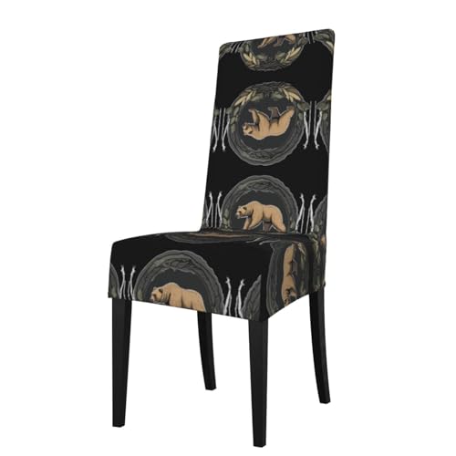 LLKGOT Grizzly Bear Restaurant-Stuhlhussen sind abnehmbar, super elastisch und waschbar, geeignet für Küchen LLKGOT Grizzly Bear Restaurant-Stuhlhussen sind abnehmbar, super elastisch und waschbar, geeignet für Küchen von LLKGOT