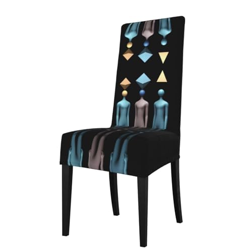 LLKGOT Polygonal denkende Restaurant-Stuhlhussen sind abnehmbar, super elastisch und waschbar, geeignet für Küchen von LLKGOT