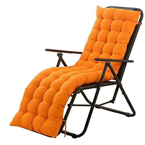 LLLD 1 Stück Gartenstuhlauflagen Sitzkissen Mit Rückenteil Sitz Gartenstuhl Polster Sitzkissen Sitzpolster Stuhlkissen Sitzauflage Für Outdoor Garten (Color : Orange, Size : 155x55cm) von LLLD