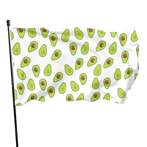 Avocado-Flagge, 90 x 152 cm, lebendige Farben, Outdoor-Sport-Banner, lichtbeständiges Polyester, Hofflagge mit 2 Messingösen für drinnen und draußen Avocado-Flagge, 90 x 152 cm, lebendige Farben, Outdoor-Sport-Banner, lichtbeständiges Polyester, Hofflagge mit 2 Messingösen für drinnen und draußen von LLLDHGCBSS