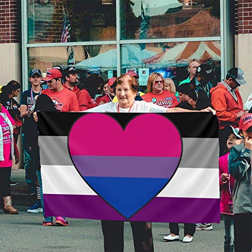 Biromantische, bi-bisexuelle Ass-Flagge, Asexueller Stolz, Herz, 90 x 150 cm, Polyester, 90 x 150 cm von LLLDHGCBSS