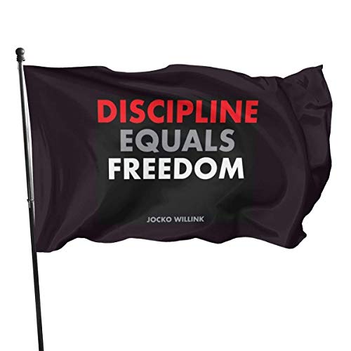 Discipline Equals Freedom Jocko Willinks Zitat Polyester Flagge Banner Outdoor Flaggen Große Willkommensbanner Haus Garten Hof Rasen Dekor von LLLDHGCBSS
