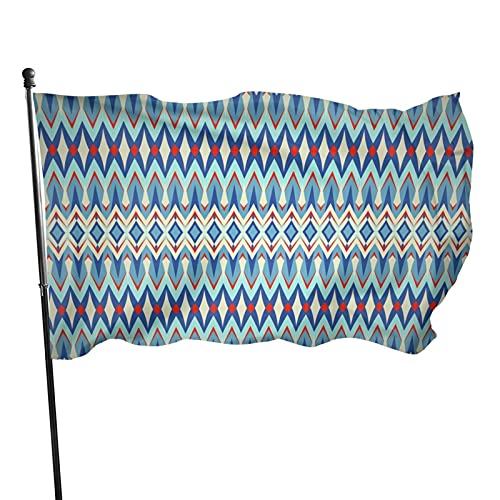 Flagge, 90 x 152 cm, Diamantmuster, lebendige Farben, Outdoor-Sport-Banner, lichtbeständiges Polyester, Hofflagge mit 2 Messingösen für Innen- und Außendekoration von LLLDHGCBSS